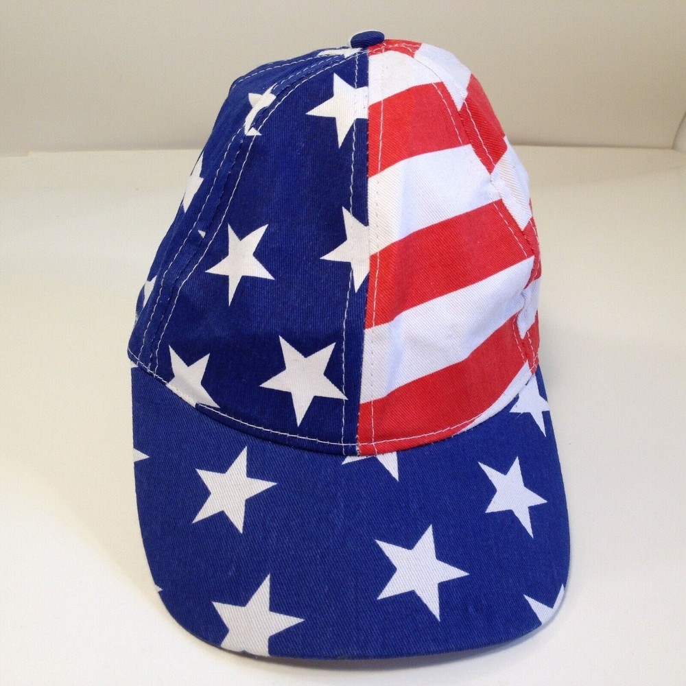 USA Red, White & Blue, Stars & Stripes, Patriotic 6 Panel Baseball Hat / Cap